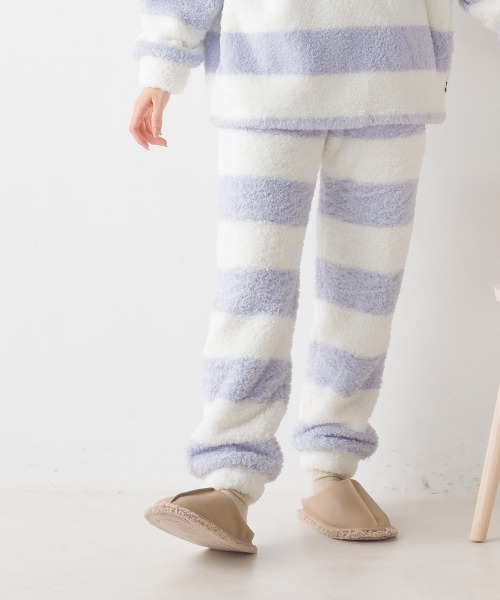 OMNES（オムネス）の「あったかふわシャギーパンツ（その他パンツ・レディース・ホワイト×ブルー/チャコール/ピンク/ネイビー・MEDIUM/LARGE）」の6枚目の写真