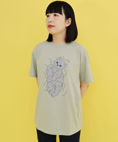 didizizi(ディディジジ)の「子猫プリントTシャツ(Tシャツ/カットソー・レディース・イエロー/ベージュ/グリーン・FREE)」の17枚目の写真