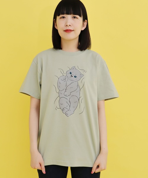 didizizi(ディディジジ)の「子猫プリントTシャツ(Tシャツ/カットソー・レディース・イエロー/ベージュ/グリーン・FREE)」の16枚目の写真
