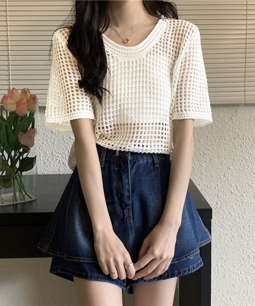 極美品☆24SS ランバン コレクション 半袖カットソー 半袖ニット