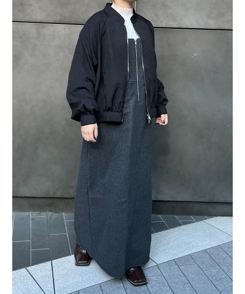 Ayla（アイラ）の「テキスタイルジップブルゾン（ブルゾン・レディース・ブラック/グレー・FREE）」の10枚目の写真