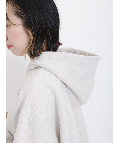 Samansa Mos2(サマンサ モスモス)の「裏起毛コクーンパーカー(Tシャツ/カットソー・レディース・チャコールグレー/グレー/キナリ・F)」の10枚目の写真