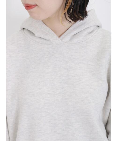 Samansa Mos2(サマンサ モスモス)の「裏起毛コクーンパーカー(Tシャツ/カットソー・レディース・チャコールグレー/グレー/キナリ・F)」の16枚目の写真