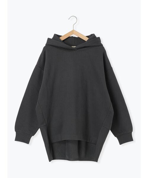 Samansa Mos2(サマンサ モスモス)の「裏起毛コクーンパーカー(Tシャツ/カットソー・レディース・チャコールグレー/グレー/キナリ・F)」の8枚目の写真