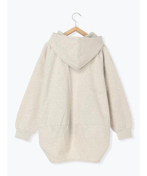 Samansa Mos2(サマンサ モスモス)の「裏起毛コクーンパーカー(Tシャツ/カットソー・レディース・チャコールグレー/グレー/キナリ・F)」の17枚目の写真