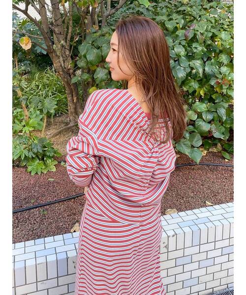 Ungrid（アングリッド）の「【WEB限定】レイヤードテレコキャミワンピース（ワンピース・レディース・グリーン/ブルー/ブラック/レッド・FREE）」の14枚目の写真