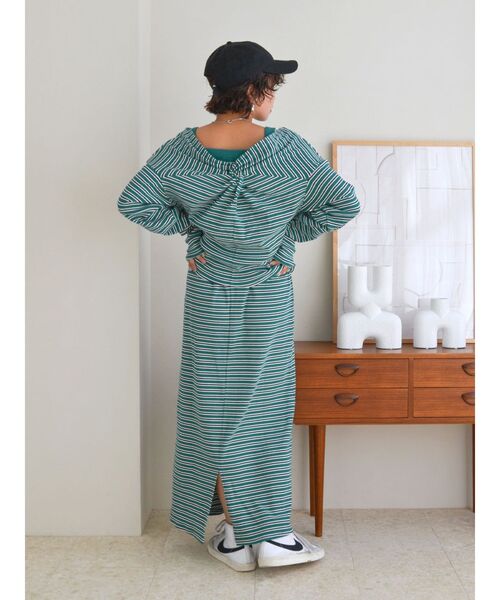 Ungrid（アングリッド）の「【WEB限定】レイヤードテレコキャミワンピース（ワンピース・レディース・グリーン/ブルー/ブラック/レッド・FREE）」の22枚目の写真