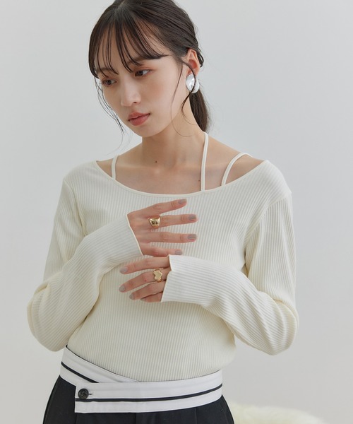 VIS(ビス)の「【2WAY】アシメストラップカットソー(Tシャツ/カットソー・レディース・キナリ/ブラック・FREE)」の10枚目の写真