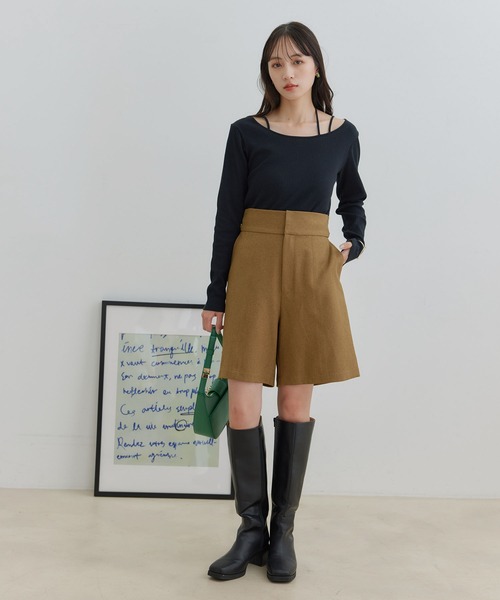 VIS(ビス)の「【2WAY】アシメストラップカットソー(Tシャツ/カットソー・レディース・キナリ/ブラック・FREE)」の6枚目の写真