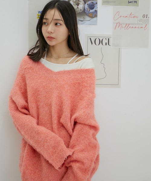 VIS(ビス)の「【2WAY】アシメストラップカットソー(Tシャツ/カットソー・レディース・キナリ/ブラック・FREE)」の4枚目の写真