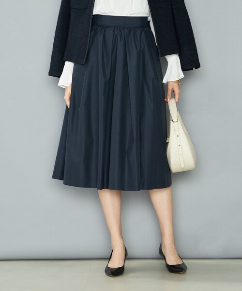 NOLLEY’S（ノーリーズ）の「ウォッシャブルエクセルタフタギャザースカート（スカート・レディース・ネイビー/ベージュ/ブラック・34/36/38）」の3枚目の写真