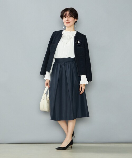 NOLLEY’S（ノーリーズ）の「ウォッシャブルエクセルタフタギャザースカート（スカート・レディース・ネイビー/ベージュ/ブラック・34/36/38）」の9枚目の写真