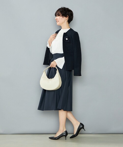 NOLLEY’S（ノーリーズ）の「ウォッシャブルエクセルタフタギャザースカート（スカート・レディース・ネイビー/ベージュ/ブラック・34/36/38）」の10枚目の写真