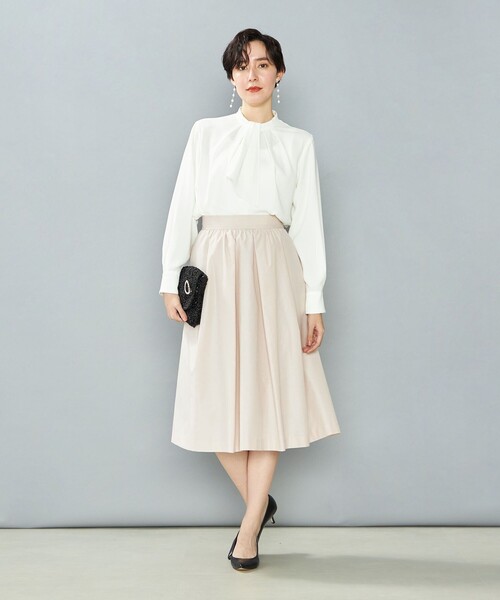 NOLLEY’S（ノーリーズ）の「ウォッシャブルエクセルタフタギャザースカート（スカート・レディース・ネイビー/ベージュ/ブラック・34/36/38）」の22枚目の写真