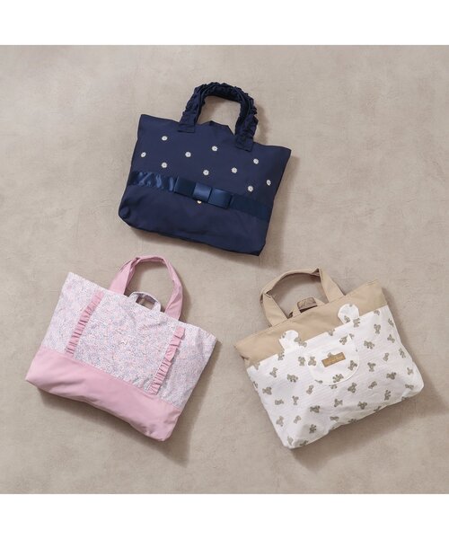 apres les cours（アプレレクール）の「3柄 レッスントート（トートバッグ・キッズ・ネイビー/ベージュ/ピンク・FREE）」の19枚目の写真