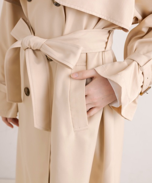 OLIVE des OLIVE（オリーブデオリーブ）の「【S/M/Lサイズ展開】olivebasicトレンチコート（トレンチコート・レディース・ベージュ/ライトベージュ・SMALL/MEDIUM/LARGE）」の10枚目の写真