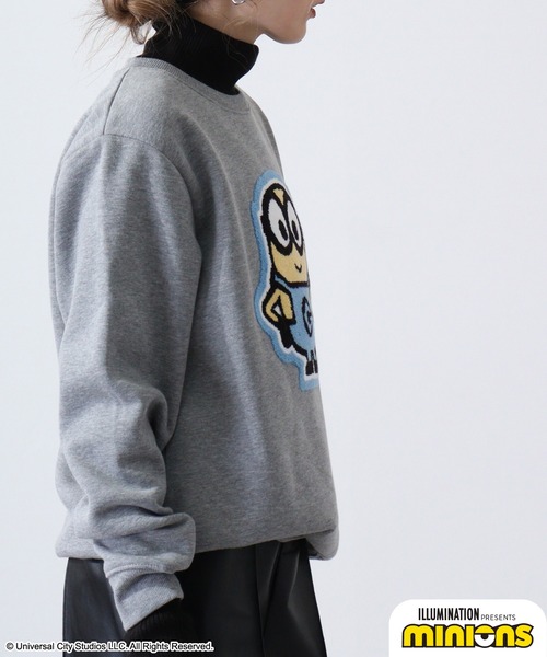 MINIONS（ミニオンズ）の「Minions ミニオンズ/裏起毛 スウェット トレーナー（スウェット・レディース・杢グレー/ネイビー・L/LL/M）」の14枚目の写真