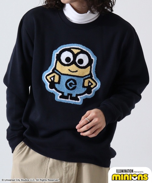 MINIONS（ミニオンズ）の「Minions ミニオンズ/裏起毛 スウェット トレーナー（スウェット・レディース・杢グレー/ネイビー・L/LL/M）」の17枚目の写真