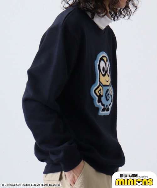 MINIONS（ミニオンズ）の「Minions ミニオンズ/裏起毛 スウェット トレーナー（スウェット・レディース・杢グレー/ネイビー・L/LL/M）」の19枚目の写真