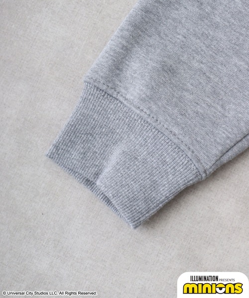MINIONS（ミニオンズ）の「Minions ミニオンズ/裏起毛 スウェット トレーナー（スウェット・レディース・杢グレー/ネイビー・L/LL/M）」の8枚目の写真
