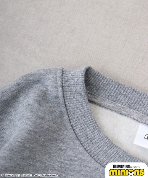 MINIONS（ミニオンズ）の「Minions ミニオンズ/裏起毛 スウェット トレーナー（スウェット・レディース・杢グレー/ネイビー・L/LL/M）」の7枚目の写真