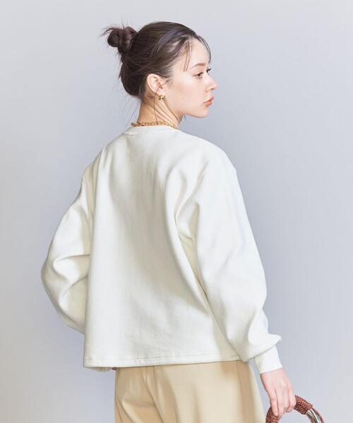 BEAUTY&YOUTH UNITED ARROWS(ビューティーアンドユースユナイテッドアローズ)の「コットンダブルフェイス ドロースト プルオーバー(Tシャツ/カットソー・レディース・オフホワイト/ネイビー/ターコイズブルー・FREE)」の7枚目の写真