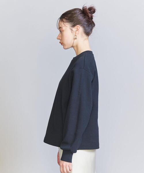 BEAUTY&YOUTH UNITED ARROWS(ビューティーアンドユースユナイテッドアローズ)の「コットンダブルフェイス ドロースト プルオーバー(Tシャツ/カットソー・レディース・オフホワイト/ネイビー/ターコイズブルー・FREE)」の12枚目の写真