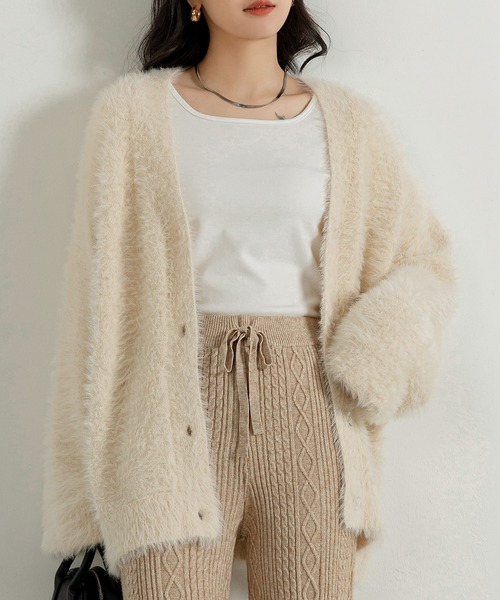 soerte スーパーボリュームシャギーニットカーディガン soerte（ソエルテ）の「SUPER VOLUME SHAGGY KNIT CARDIGAN