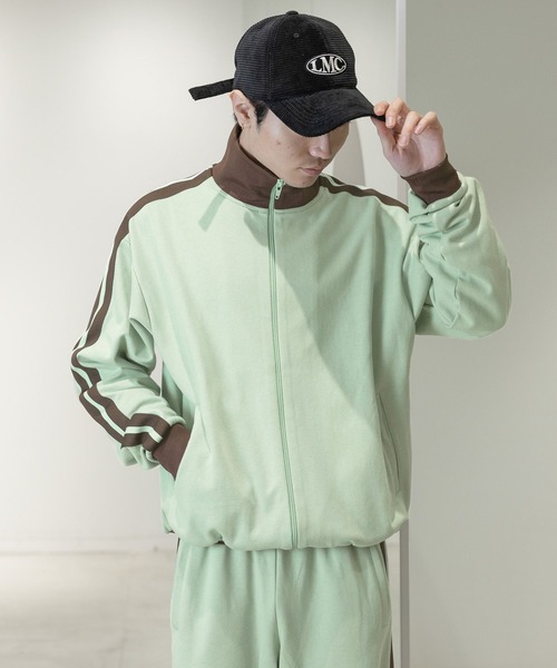 3.3 Field Trip （3.3フィールドトリップ）の「3.3 Field Trip／stripeジャージ 2996294（パーカー・メンズ・アイボリー/ダークブラウン/ライトグリーン・FREE）」の13枚目の写真