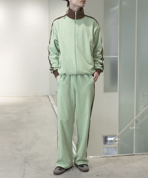 3.3 Field Trip （3.3フィールドトリップ）の「3.3 Field Trip／stripeジャージ 2996294（パーカー・メンズ・アイボリー/ダークブラウン/ライトグリーン・FREE）」の15枚目の写真