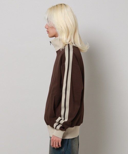 3.3 Field Trip （3.3フィールドトリップ）の「3.3 Field Trip／stripeジャージ 2996294（パーカー・メンズ・アイボリー/ダークブラウン/ライトグリーン・FREE）」の19枚目の写真