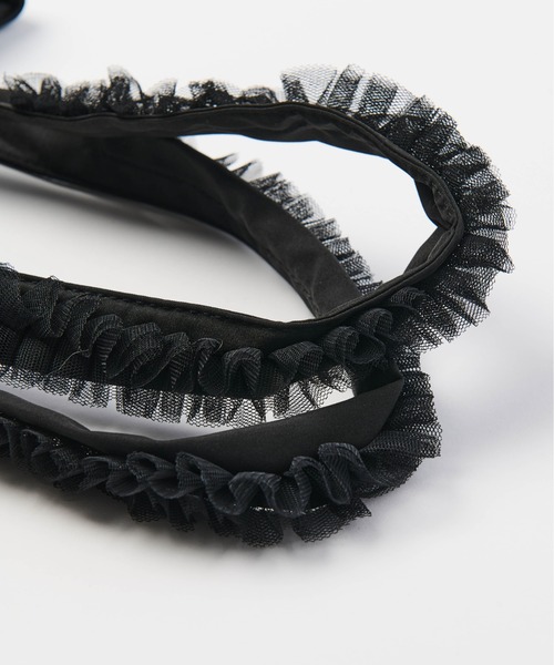 Carmelo（カーメロ）の「チュールトートバッグ / Frill tote bag（トートバッグ・レディース・ホワイト/ブラック・FREE）」の22枚目の写真