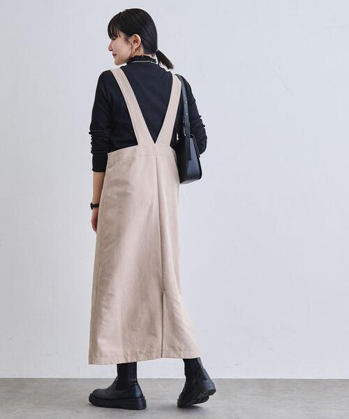 coen（コーエン）の「フェイクスウェードジャンスカ（ジャンパースカート・レディース・ベージュ/ダークグレー・M/L）」の17枚目の写真