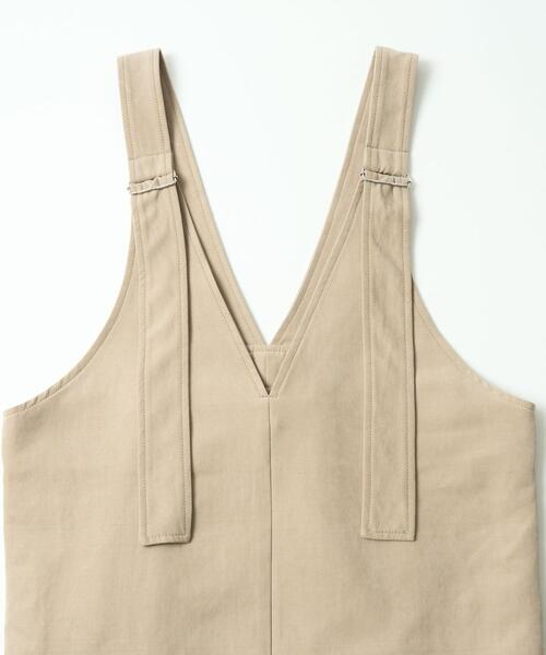 coen（コーエン）の「フェイクスウェードジャンスカ（ジャンパースカート・レディース・ベージュ/ダークグレー・M/L）」の13枚目の写真