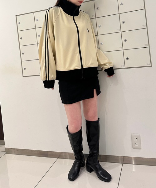 U.S. POLO ASSN.（ユーエスポロアッスン）の「RANAN/solleim別注【U.S.POLO ASSN.】トラックジャケット（ジャージ・レディース・ベージュ/ネイビー/アイボリー・S/M）」の10枚目の写真