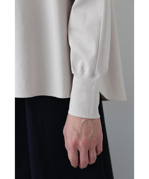 human woman(ヒューマンウーマン)の「◆コットンポンチ襟付きカットソー(Tシャツ/カットソー・レディース・ベージュ/ネイビー・MEDIUM)」の11枚目の写真