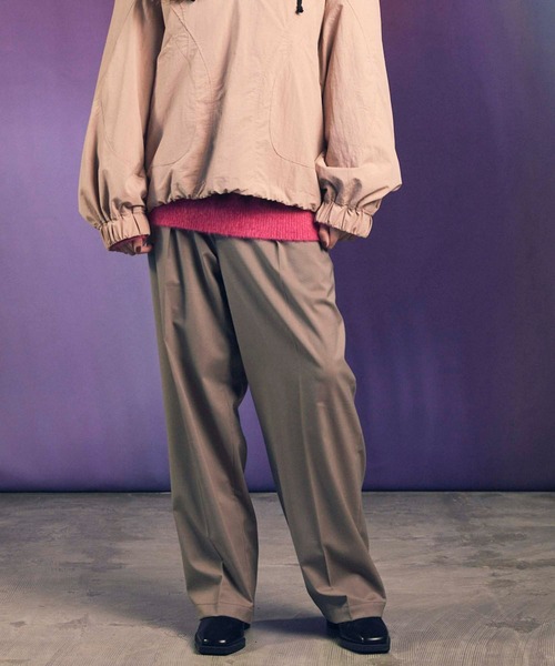 パンツ Maison special Wool Tow-Tuck Wide Pants Wool Mix Continuous Tow-Tuck Wide Pants