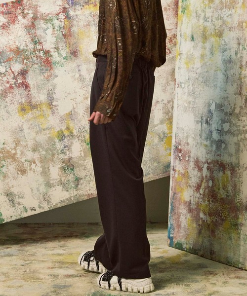 UNISEX》Wool Mix Prime Wide One-Tuck Wide Pants/ウール