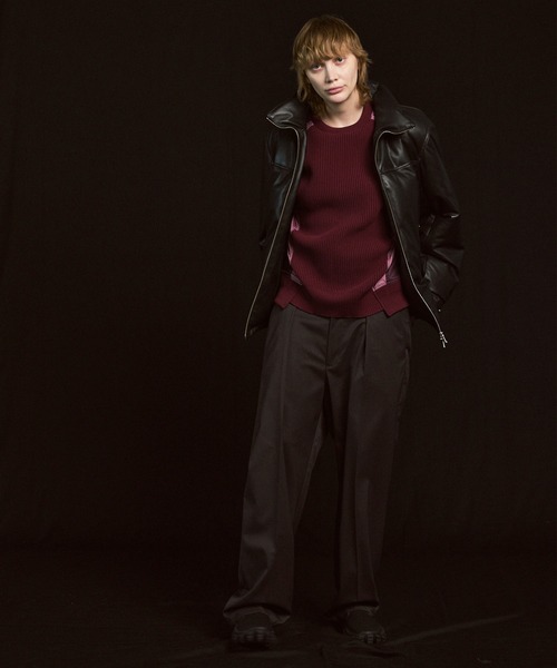 UNISEX》Wool Mix Prime Wide One-Tuck Wide Pants/ウールミックス