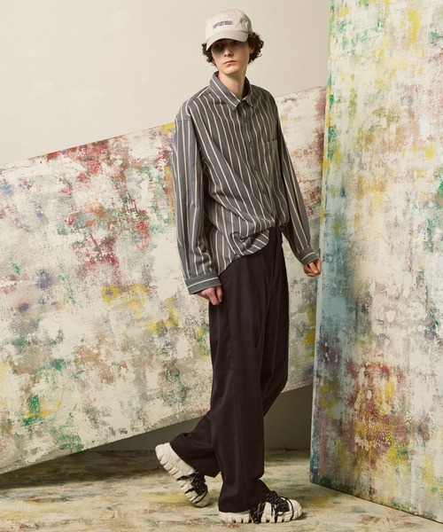 UNISEX》Wool Mix Prime Wide One-Tuck Wide Pants/ウール