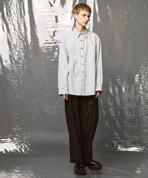UNISEX》Wool Mix Prime Wide One-Tuck Wide Pants/ウール