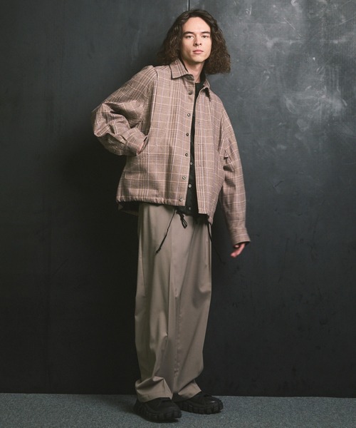 UNISEX》Wool Mix Prime Wide One-Tuck Wide Pants/ウールミックス