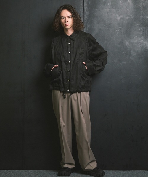 UNISEX》Wool Mix Prime Wide One-Tuck Wide Pants/ウールミックス