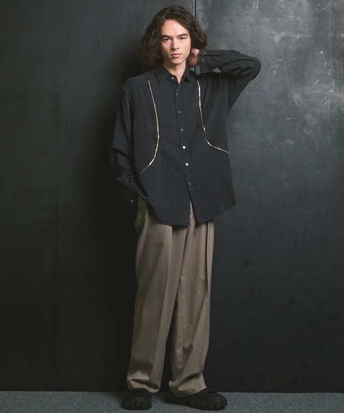 UNISEX》Wool Mix Prime Wide One-Tuck Wide Pants/ウールミックス