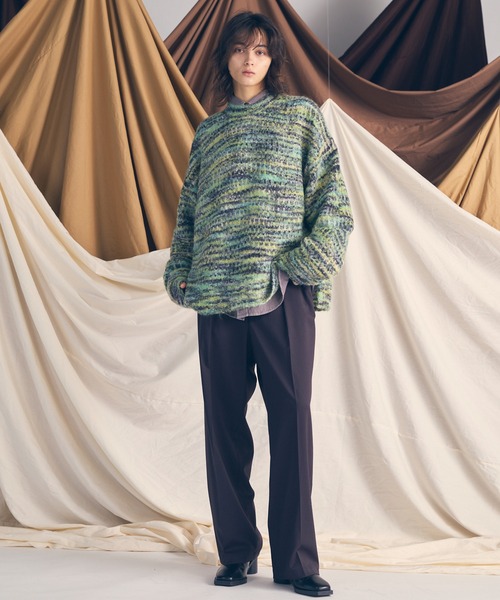 UNISEX》Wool Mix Prime Wide One-Tuck Wide Pants/ウールミックス