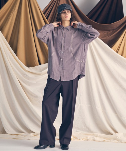 UNISEX》Wool Mix Prime Wide One-Tuck Wide Pants/ウールミックス