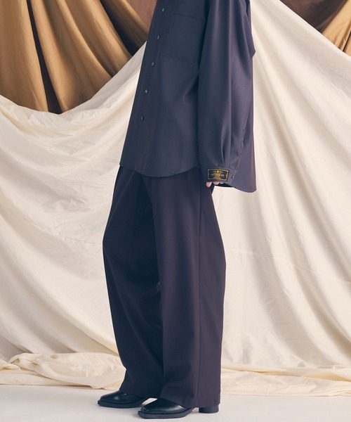 UNISEX》Wool Mix Prime Wide One-Tuck Wide Pants/ウールミックス