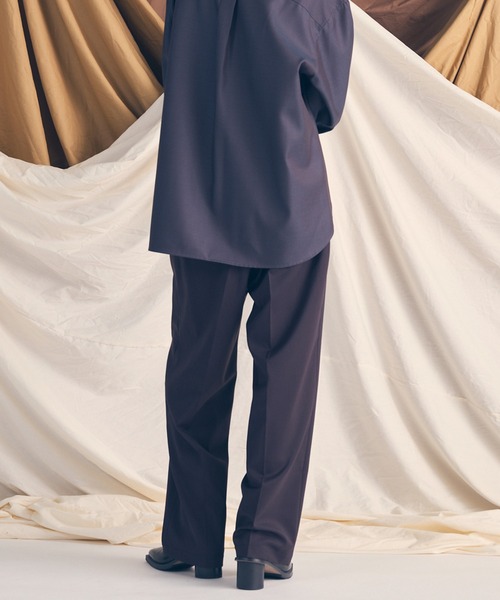 UNISEX》Wool Mix Prime Wide One-Tuck Wide Pants/ウールミックス
