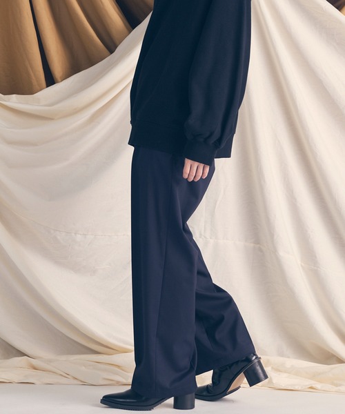 UNISEX》Wool Mix Prime Wide One-Tuck Wide Pants/ウールミックス