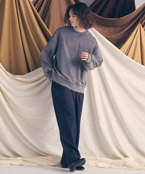 UNISEX》Wool Mix Prime Wide One-Tuck Wide Pants/ウールミックス
